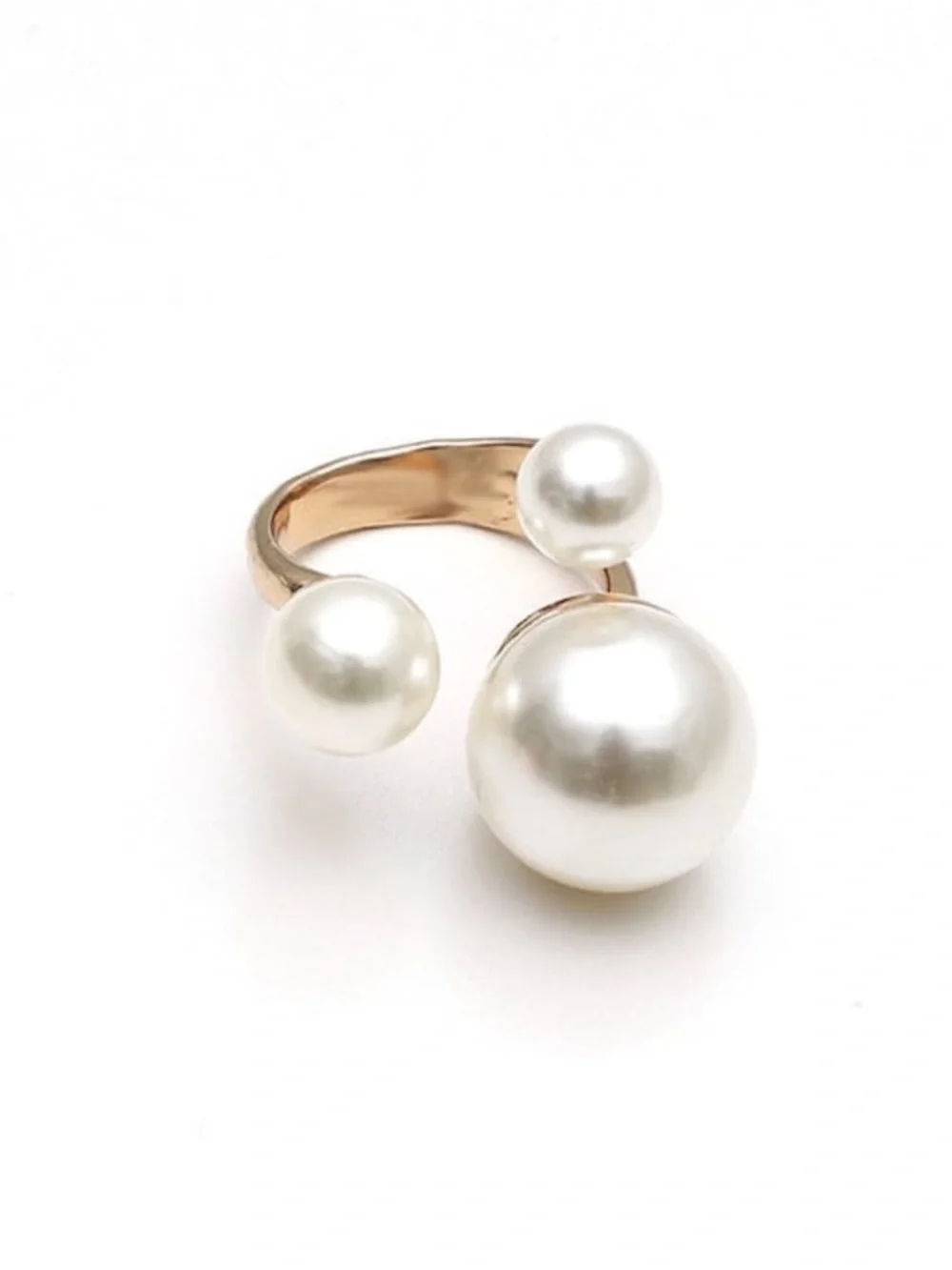 ✨3for$38  New Faux Pearl Trio Adjustable Statement Ring Pearl Illusion Cuff Ring